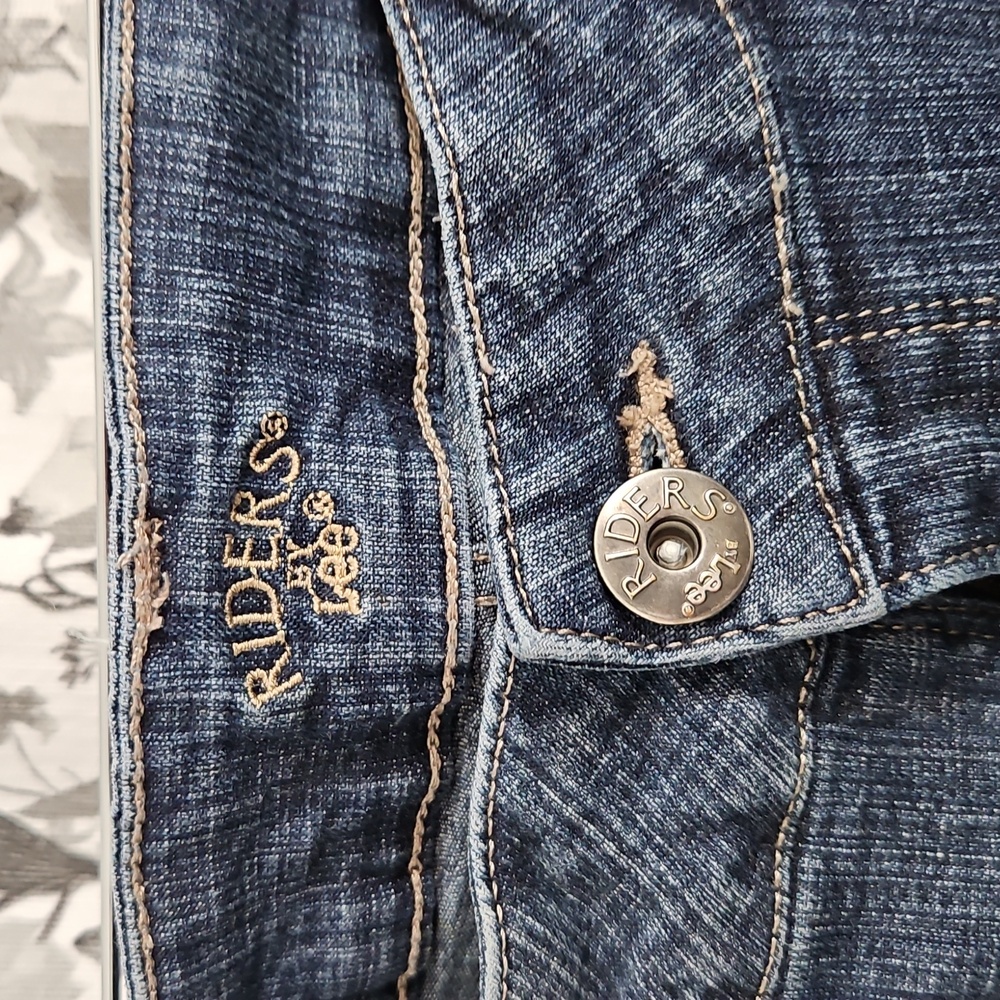 Lee RidersDark Blue Straight Leg Jeans In Size 16 - Picture 5 of 8